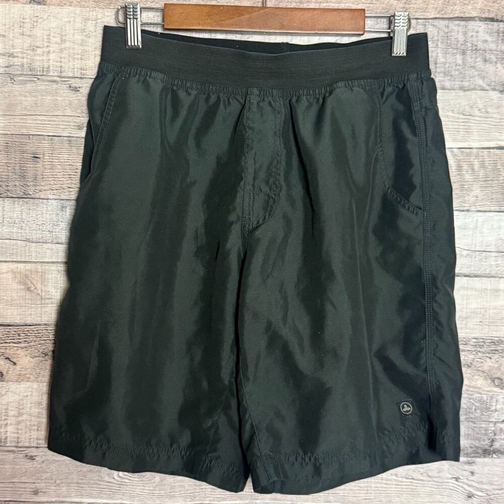 Prana Mojo Shorts Mens XL Black Gym Training Yoga Performance 9"